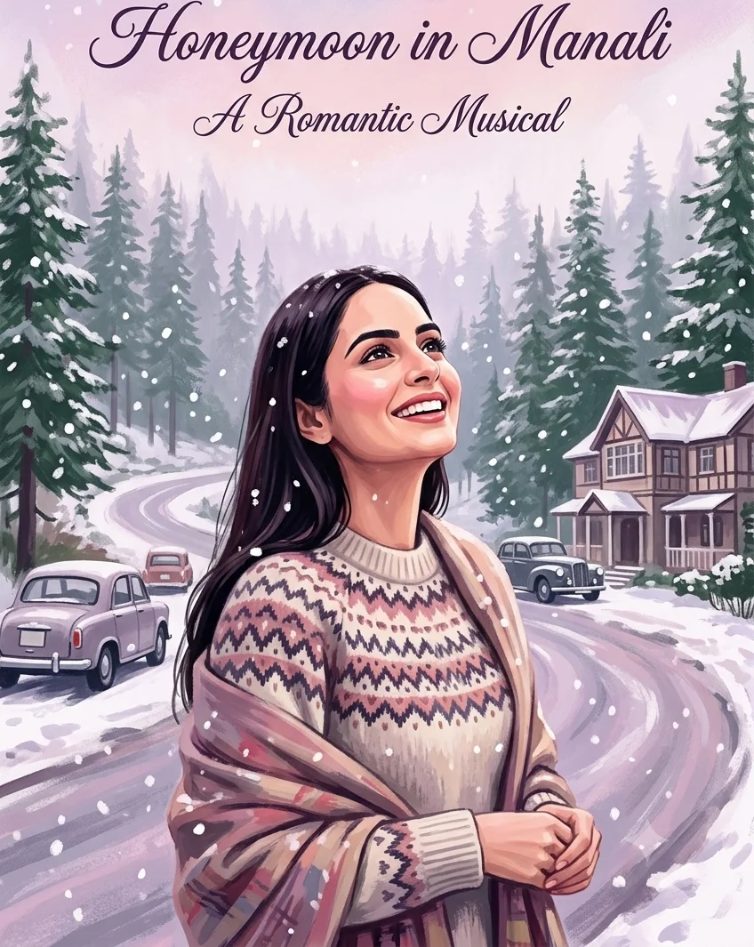 Wedding Mehendi Romance Poster (1990s big-fat-wedding style)